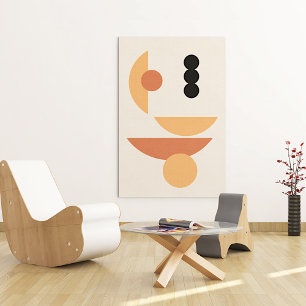 Chic Balancing Abstract Industrial Fusion Art Canvas Print