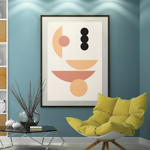Chic Balancing Abstract Industrial Fusion Art Poster