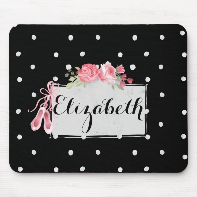 Chic Ballet Personalised Mouse Pad (Front)
