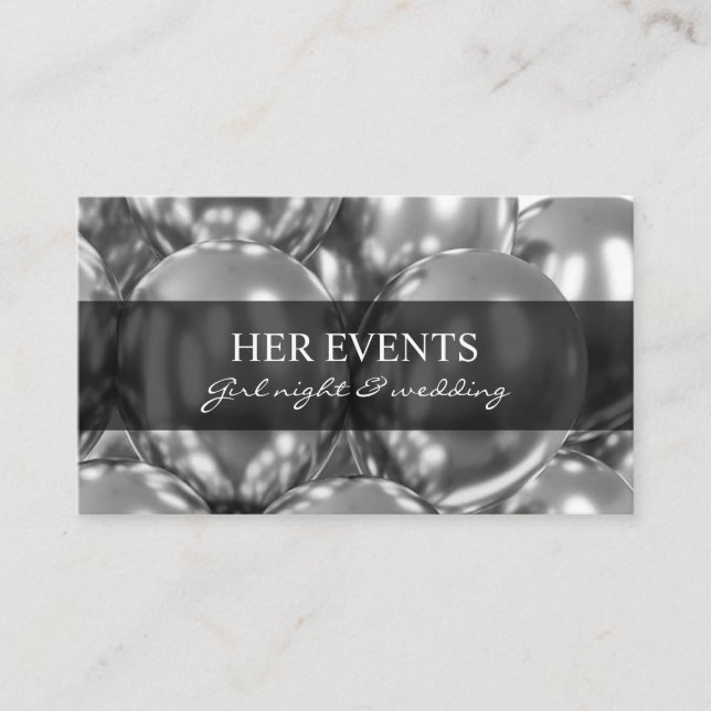 Chic Balloon Design Cards for Event Manager (Front)