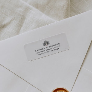 Chic Barn Wedding Return Address Label