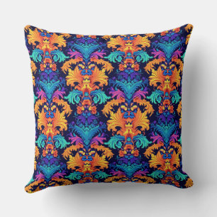 Chic baroque colourful pattern cushion