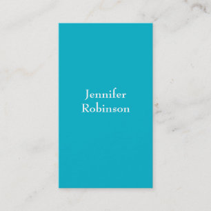 Chic Basic Modern Turqoise Business Professional Card