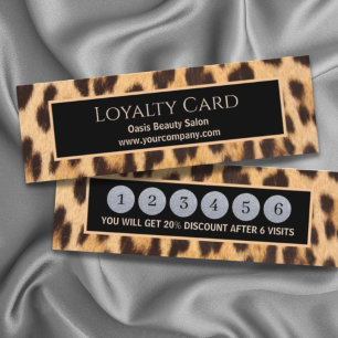chic beauty hair salon SPA leopard LOYALTY CARD
