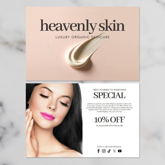 Chic Beauty Skin Care Spa Boutique Pink Flyer (Creator Uploaded)