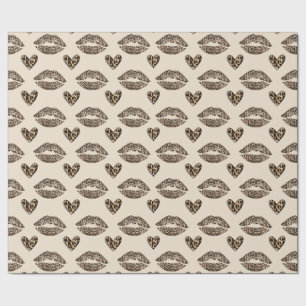 Chic Beige & Black Cheetah Print Wrapping Paper