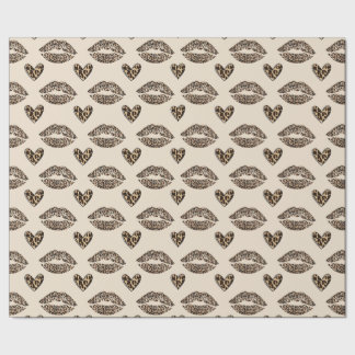 Chic Beige & Black Cheetah Print Wrapping Paper
