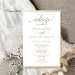 Chic Beige Cream Watercolor Frame Wedding Program<br><div class="desc">Elegant beige cream Wedding program featuring delicate beige, cream and taupe hues watercolor border stripes framing your wedding program details. Ability to make text changes and adjustments by selecting customise further. Front with wedding ceremony details, back with wedding party names and thank you message for your guests or any other...</div>