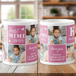 Chic Best MIMI Ever Custom 7 Pink Photo Grandma Coffee Mug<br><div class="desc">Introducing the perfect gift for the best MIMI ever - a personalised photo collage coffee mug! This stylish and modern mug features space for 7 special pictures, creating a unique and sentimental gift that any mother would adore. With the option to add a personalised monogram initial and name, this mug...</div>