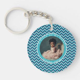 Chic Birthday Gifts For Mum Stripe Pattern Key Ring
