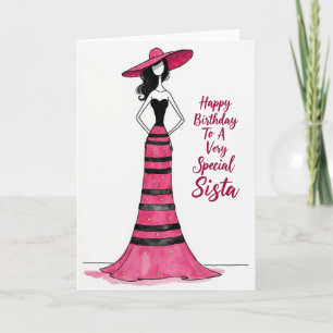 Chic Birthday Illustration Card