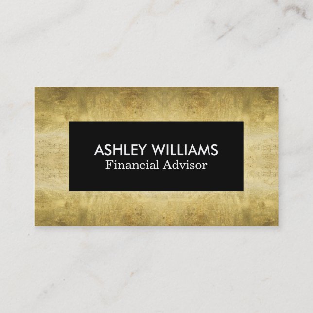 Chic Black And Gold | Business Cards (Front)