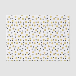 Chic Black and Gold Confetti Tissue Paper