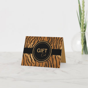 Chic Black and Tan Tiger Stripe Gift Card Holder