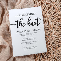 Chic Black And White Calligraphy Elopement Wedding