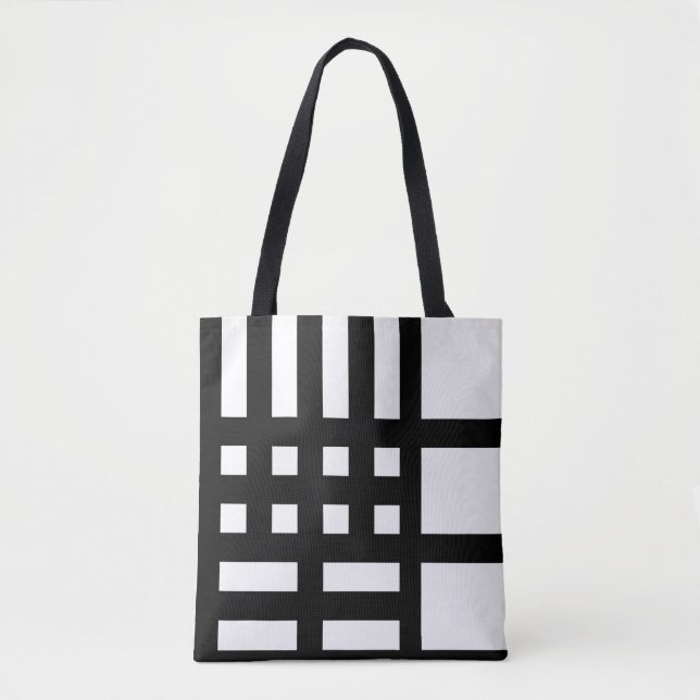 Chic Black and White Custom Tote Bag (Front)