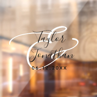 Chic Black And White Minimal Personalised Wedding