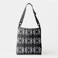 Chic Black and White Original Design Crossbody Bag