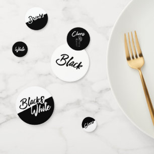 Chic Black and White Party Confetti