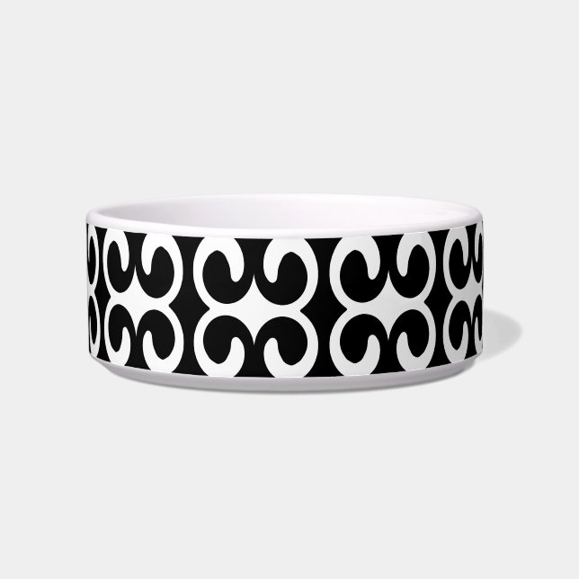 Chic Black and White Pattern Bowl (Right)
