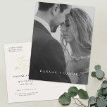 Chic Black and White Photo Wedding Save the Date Invitation Postcard<br><div class="desc">This simply chic photo wedding save the date postcard features your photo on the front with your first names. Please remember to replace our sample photo with your own. We started with a color photo and made it black and white with the black and white filter, which is now the...</div>