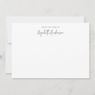 Chic Black and White Script Card