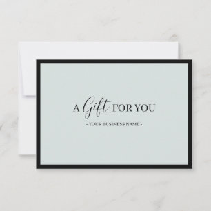 Chic Black Frame Customised Gift Certificate