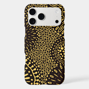 Chic Black Gold Ethnic Floral