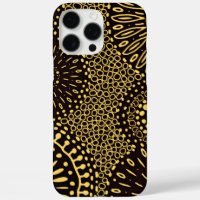 Chic Black Gold Ethnic Floral 