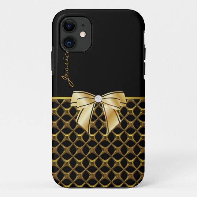 Chic Black & Gold Tone iPhone 5 Case (Back)