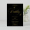 Chic black photo calligraphy wedding gold