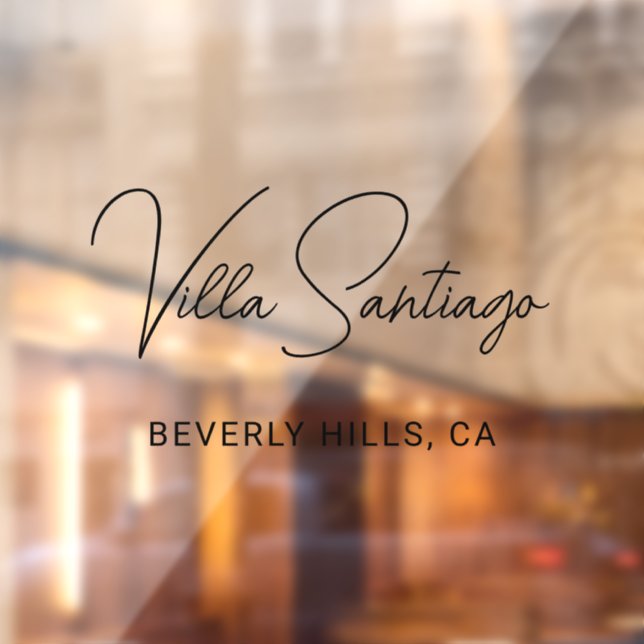 Chic Black Script Home Residence Name (Sheet 2)