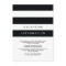 Chic Black Stripes Wedding Insert Card