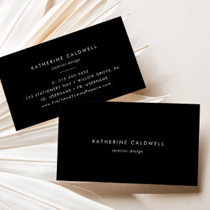 Chic Black Typography Business Card