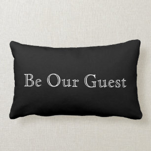Chic Black & White   Be Our Guest Lumbar Cushion