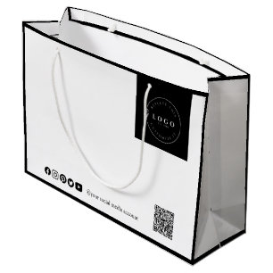 Chic Black & White Business Large Gift Bag