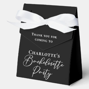 Chic Black White Customised Bachelorette Party Favour Box