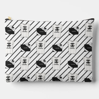 Chic Black & White Fashion Pattern Makeup Pouch