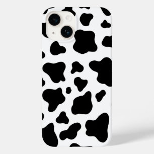 Chic black & white faux cowhide  Case-Mate iPhone 14 case