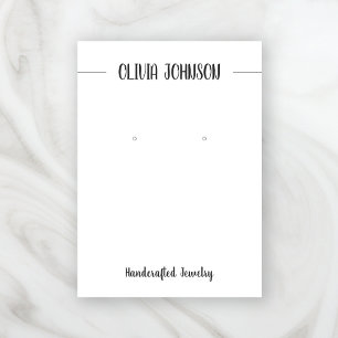Chic Black White Jewellery Earring Display  Business Card