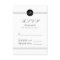 Chic Black White Monogram Response RSVP Card