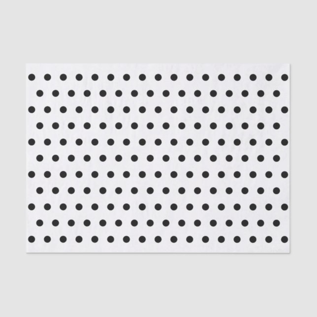 Chic Black White Polka Dots Cool Pattern Gift Wrap Tissue Paper (Front)