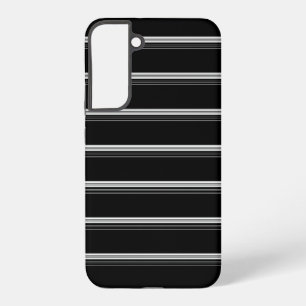 Chic black white striped samsung galaxy case