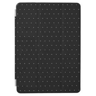 Chic black white tiny polka dots pattern cute iPad air cover