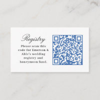 Chic Blue and White Wedding Registry