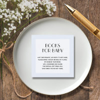 Chic Blue Boy Baby Shower Book Request