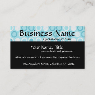 Chic Blue Circles Business Card