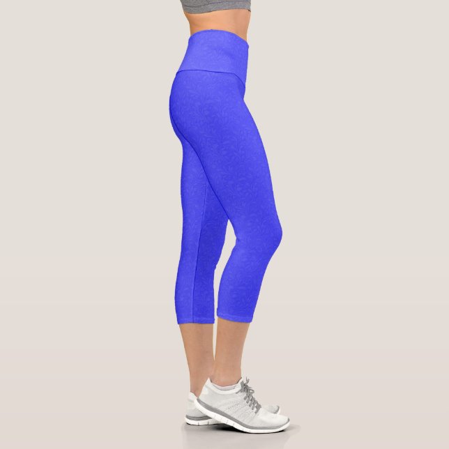 Chic Blue Floral Capris  (Right)