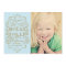 Chic Blue Holly Jolly Christmas Custom Photo Cards
