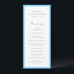 Chic Blue Modern Wedding Program<br><div class="desc">Modern wedding program featuring a simple design with the headers in a combination of an elegant script and modern sans serif font.</div>